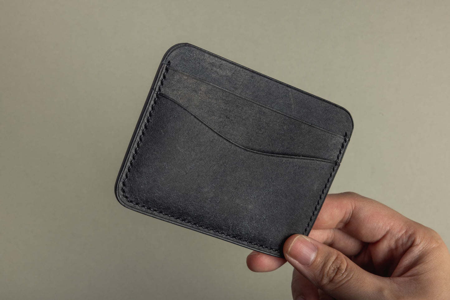 Rounded cardholder 3CC (navy)