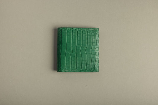 Crocodile flap wallet (shamrock)