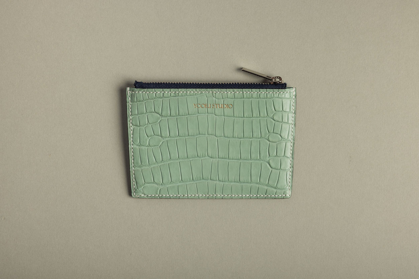 Crocodile zipper wallet (lakeside)