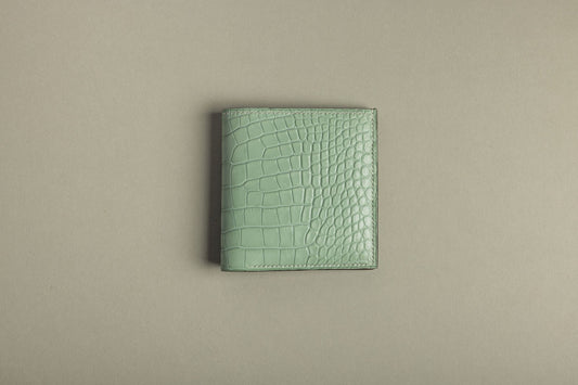 Crocodile flap wallet (lakeside)