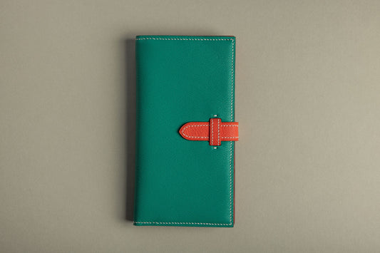 Long Flap wallet (emerald)